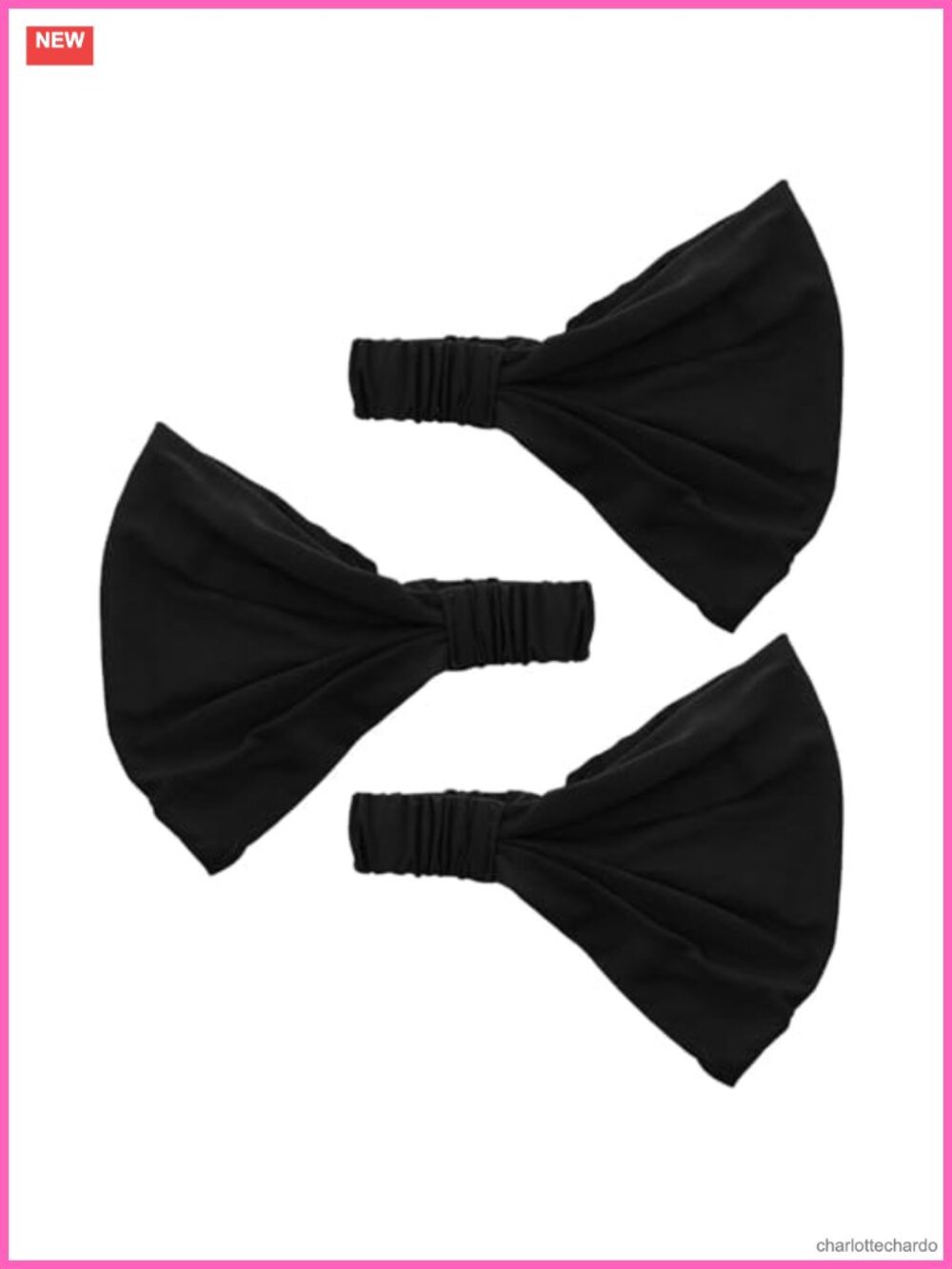 Set of 3 Wide Cotton Headbands Boho Yoga Style Soft Hairbands